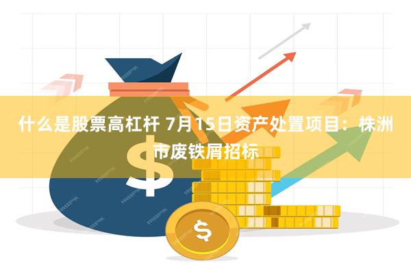 什么是股票高杠杆 7月15日资产处置项目：株洲市废铁屑招标
