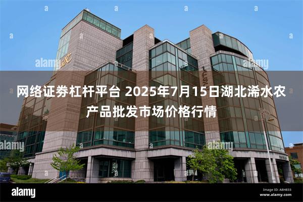 网络证劵杠杆平台 2025年7月15日湖北浠水农产品批发市场价格行情