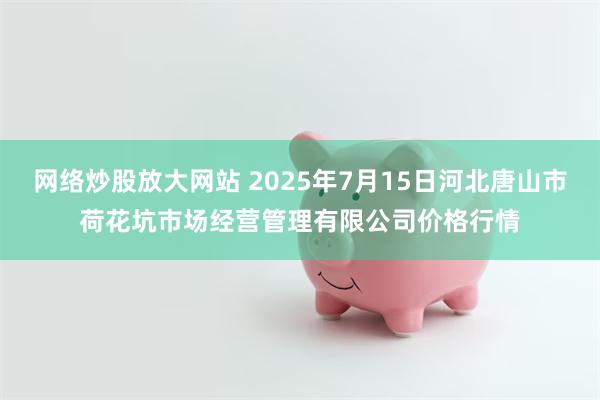 网络炒股放大网站 2025年7月15日河北唐山市荷花坑市场经营管理有限公司价格行情