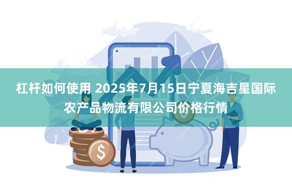杠杆如何使用 2025年7月15日宁夏海吉星国际农产品物流有限公司价格行情