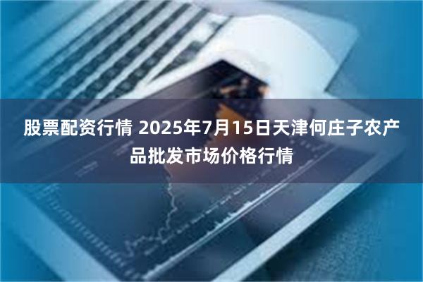 股票配资行情 2025年7月15日天津何庄子农产品批发市场价格行情