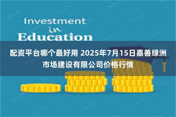 配资平台哪个最好用 2025年7月15日嘉善绿洲市场建设有限公司价格行情