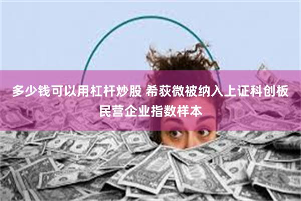 多少钱可以用杠杆炒股 希荻微被纳入上证科创板民营企业指数样本