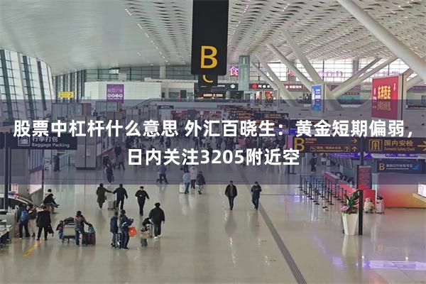 股票中杠杆什么意思 外汇百晓生:黄金短期偏弱,日内关注3205附近空