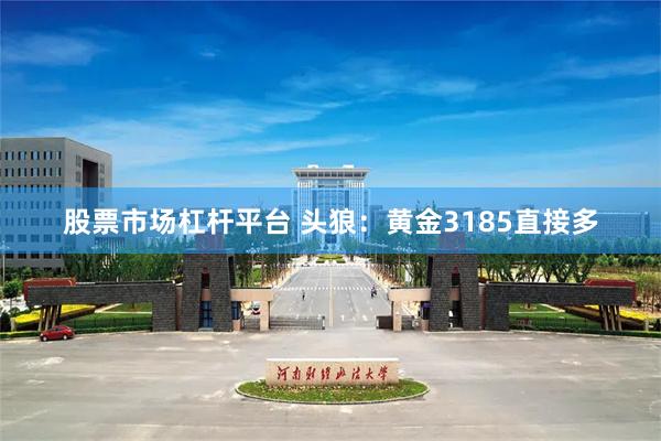 股票市场杠杆平台 头狼：黄金3185直接多