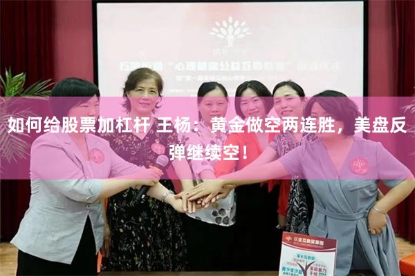 如何给股票加杠杆 王杨：黄金做空两连胜，美盘反弹继续空！