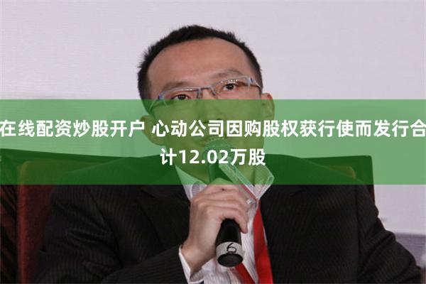 在线配资炒股开户 心动公司因购股权获行使而发行合计12.02万股