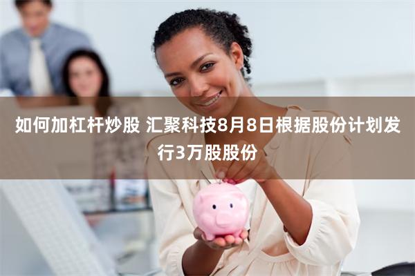 如何加杠杆炒股 汇聚科技8月8日根据股份计划发行3万股股份