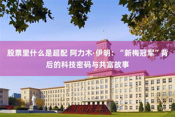 股票里什么是超配 阿力木·伊明：“新梅冠军”背后的科技密码与共富故事