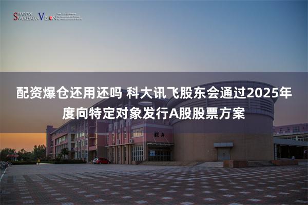配资爆仓还用还吗 科大讯飞股东会通过2025年度向特定对象发行A股股票方案