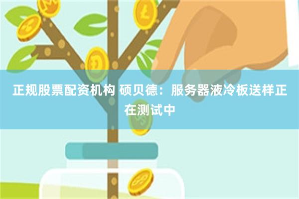 正规股票配资机构 硕贝德：服务器液冷板送样正在测试中