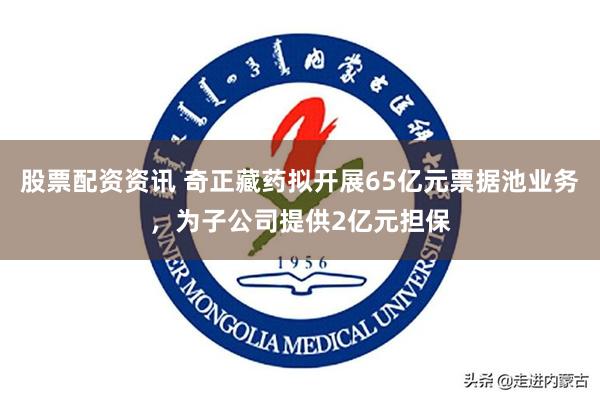 股票配资资讯 奇正藏药拟开展65亿元票据池业务,为子公司提供2亿元担保