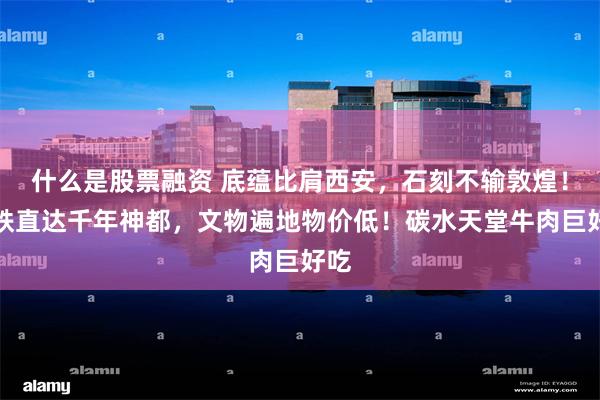 什么是股票融资 底蕴比肩西安,石刻不输敦煌!高铁直达千年神都,文物遍地物价低!碳水天堂牛肉巨好吃
