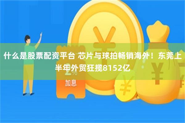 什么是股票配资平台 芯片与球拍畅销海外！东莞上半年外贸狂揽8152亿