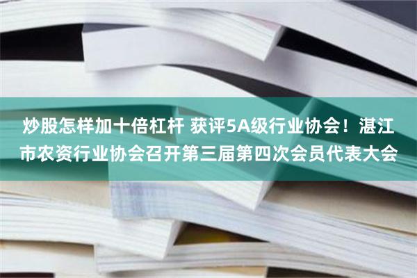 炒股怎样加十倍杠杆 获评5A级行业协会！湛江市农资行业协会召开第三届第四次会员代表大会